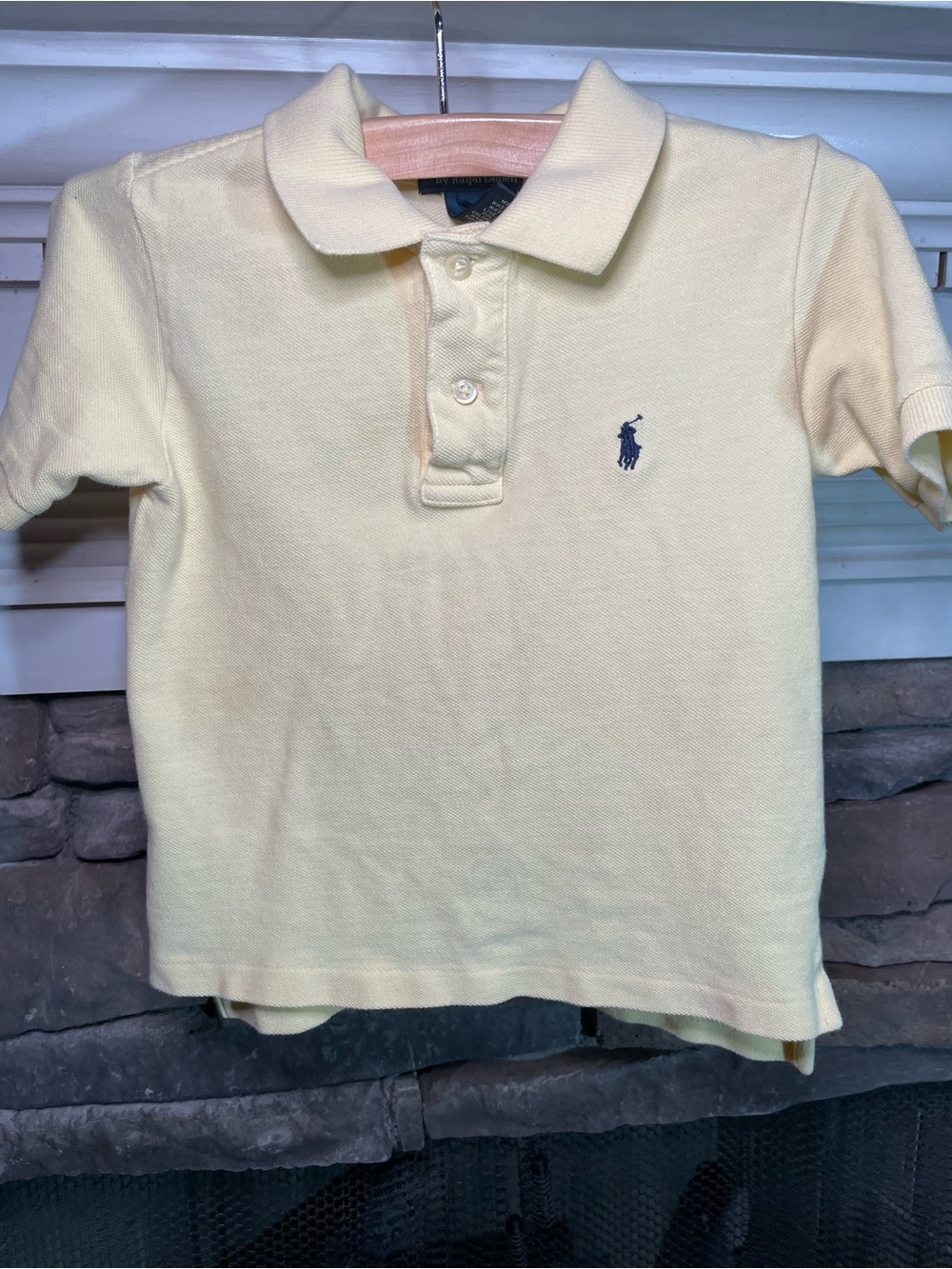 Ralph Lauren Pale Yellow Polo with Navy Pony